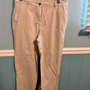 J. Jill Khaki Straight-Leg Chinos in Light Beige